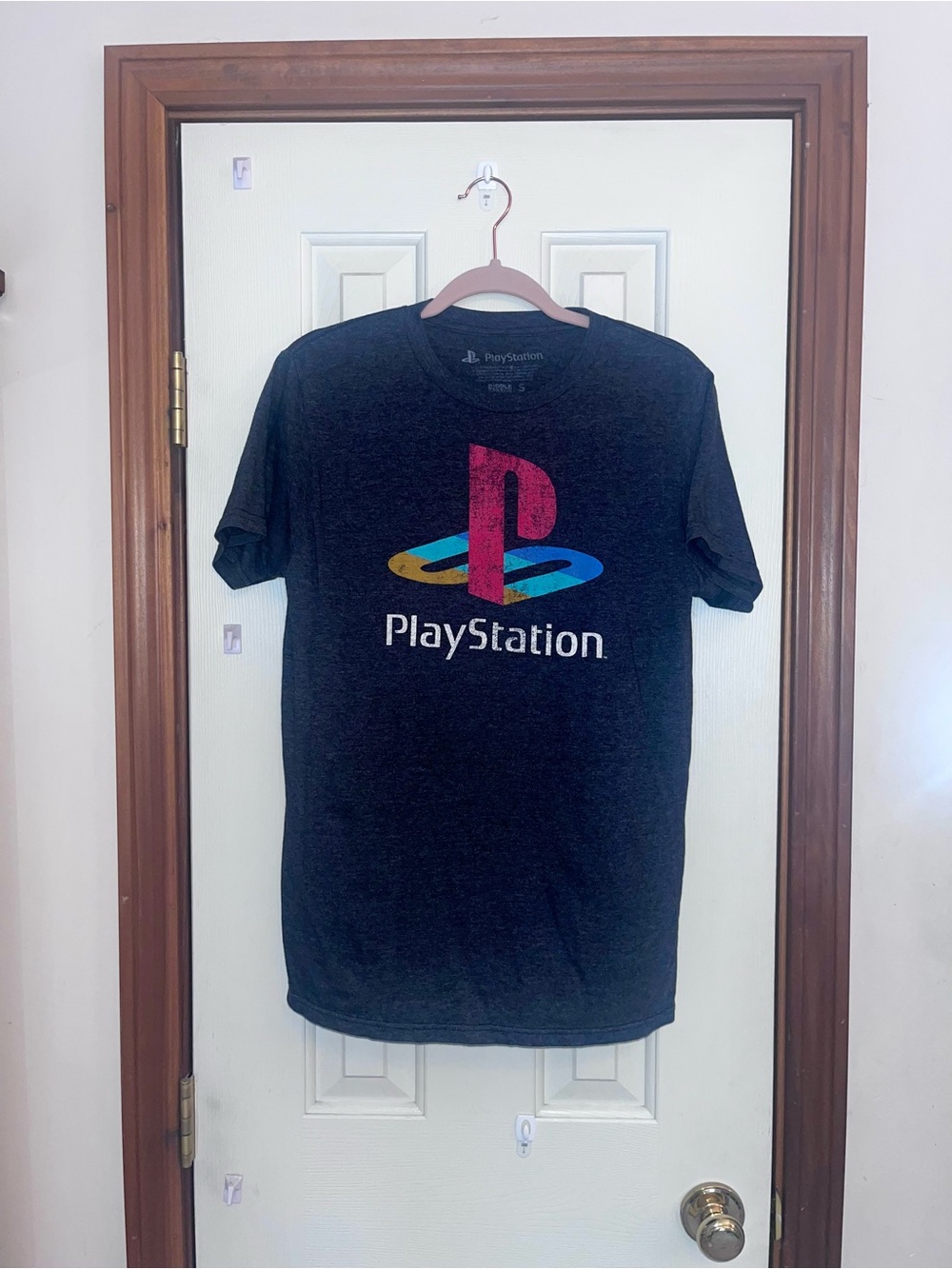 Sony Black Tee with Multicolor PlayStation Logo